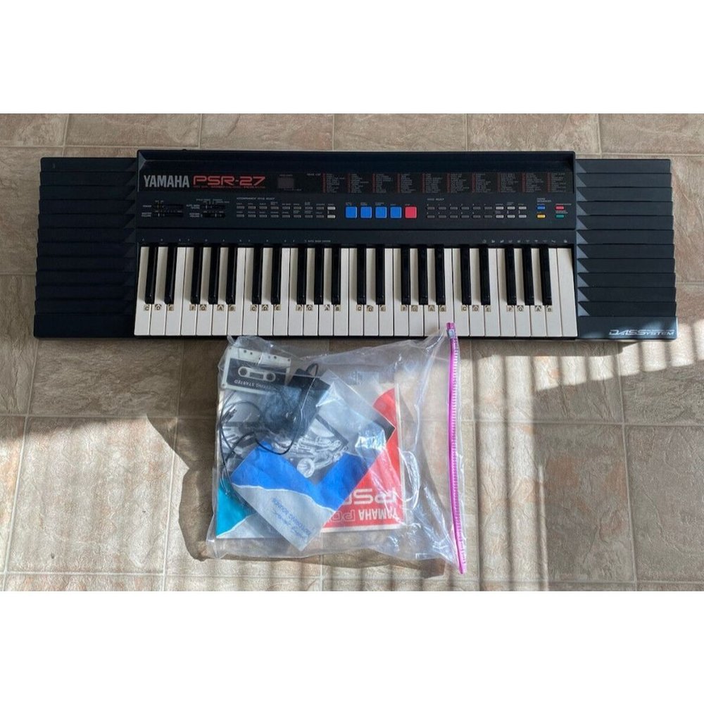Yamaha PSR-27 Keyboard Voice Bank 5050 Dual Voices PCM Rhythm DASS SYSTEM